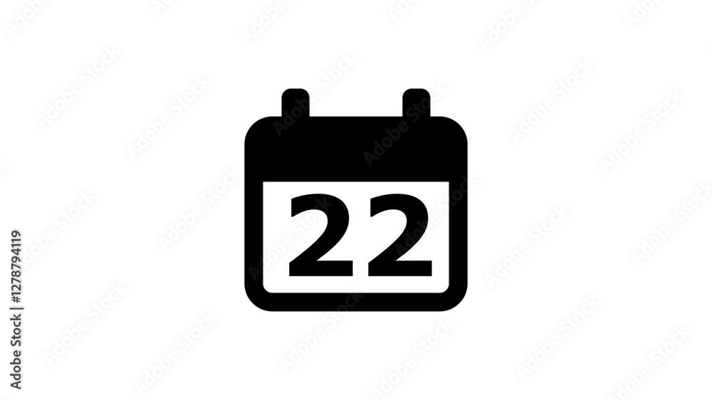 Calendar icon animated video 4k animation. Calendar icon animated video 4k animation.