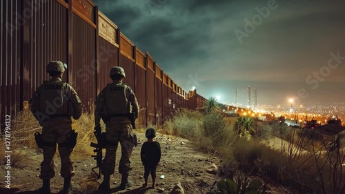 Wallpaper Mural Nighttime border watch highlights the ongoing migrant crisis amid heightened tensions and uncertainty Torontodigital.ca