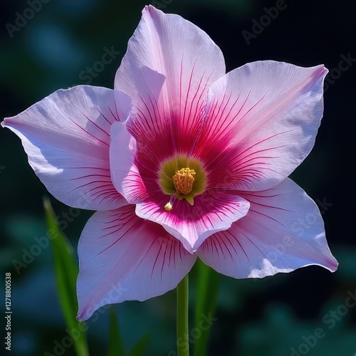 Stunning Pink and White Flower Blooming in Nature