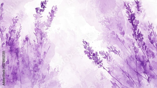 A soft lavender floral watercolor background