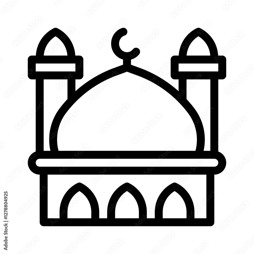 Fototapeta premium mosque line icon