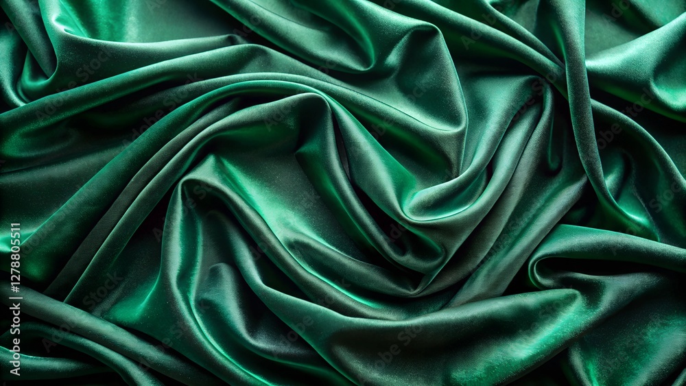 Fototapeta premium Emerald velvet texture background, smooth and luxurious fabric