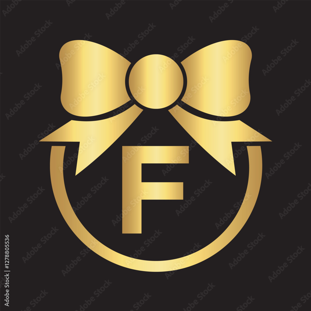 Initial Tie Logo Combine With Letter F Vector Template Initial Tie Logo Combine With Letter F Vector Template