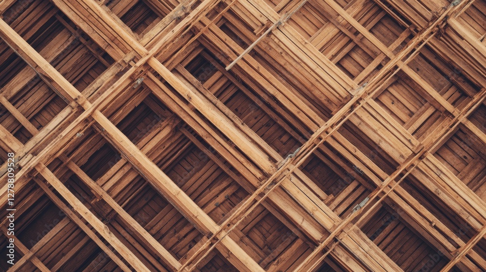 Top view of industrial scaffolding supports arranged in a structural pattern. Top view of industrial scaffolding supports arranged in a structural pattern.