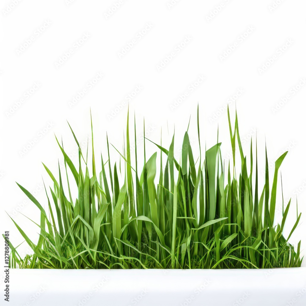 Obraz premium an AI Image Generator, Vibrant Green Grass Illustration