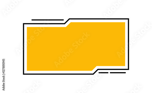 Futuristic element vector illustration. Colorful lower third video overlay.