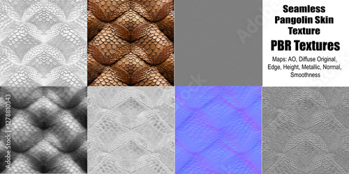 Pangolin PBR Texture All Seven Maps 3D Design Shading