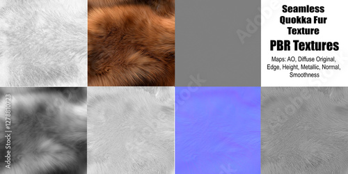 Quokka PBR Texture All Seven Maps 3D Design Shading