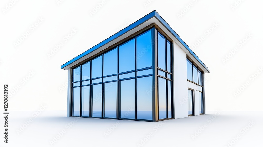 Modern Architectural Design of a Glass Facade Building Structure Modern Architectural Design of a Glass Facade Building Structure