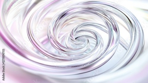 Iridescent Holographic Spiral Glass Motion