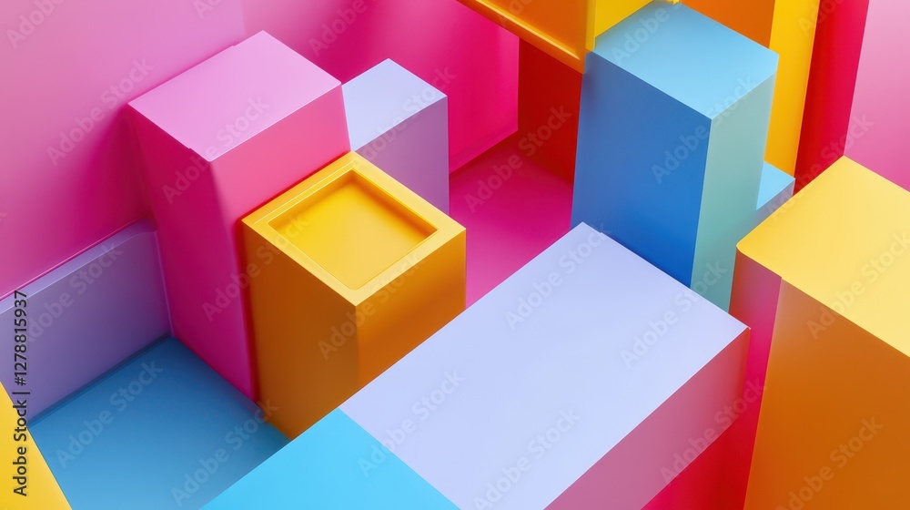 A vibrant abstract 3D render featuring a colorful geometric background design, characterized by dynamic shapes and a vivid color palette that creates an engaging and visually stimulating composition. A vibrant abstract 3D render featuring a colorful geometric background design, characterized by dynamic shapes and a vivid color palette that creates an engaging and visually stimulating composition.