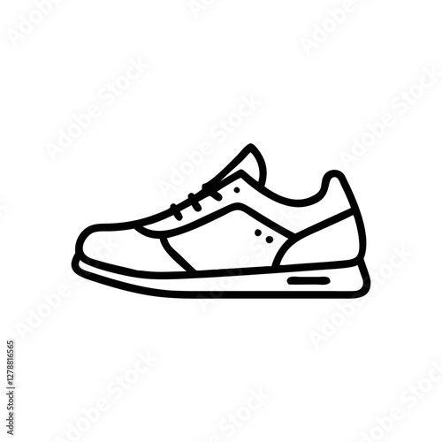 Sneaker shoe . Concept. Flat design. Vector illustration. Sneakers in flat style. Sneakers side view. Fashion sneakers.Modern air chamber style sneaker/trainer.
