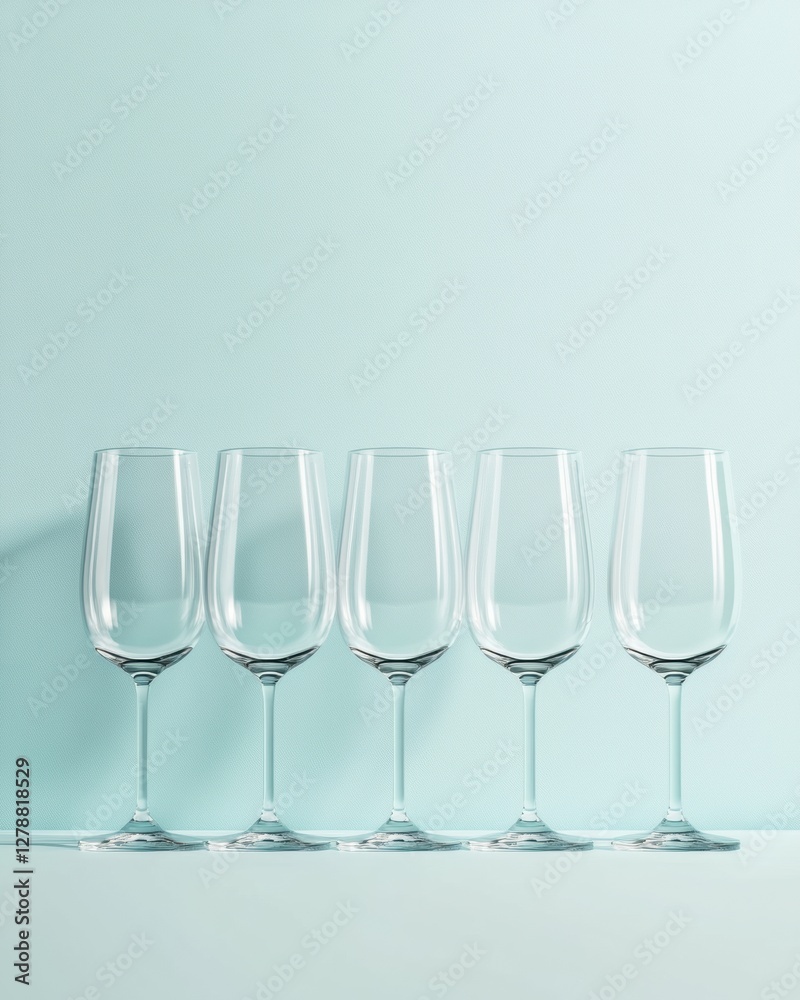 Minimalist Elegance Line of Champagne Glasses on Reflective Surface - Premium Event Design and Celebration Marketing for Luxury Brands Minimalist Elegance Line of Champagne Glasses on Reflective Surface - Premium Event Design and Celebration Marketing for Luxury Brands