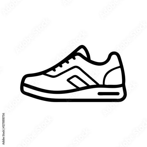 Sneaker shoe . Concept. Flat design. Vector illustration. Sneakers in flat style. Sneakers side view. Fashion sneakers.Modern air chamber style sneaker/trainer.
