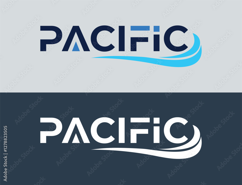simple pacific logo design vector logo simple pacific logo design vector logo