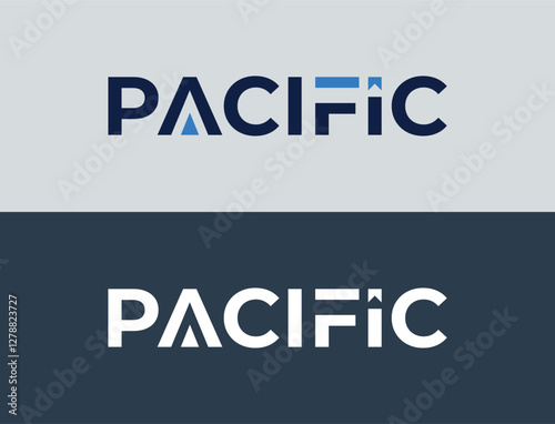 simple pacific logo design vector logo