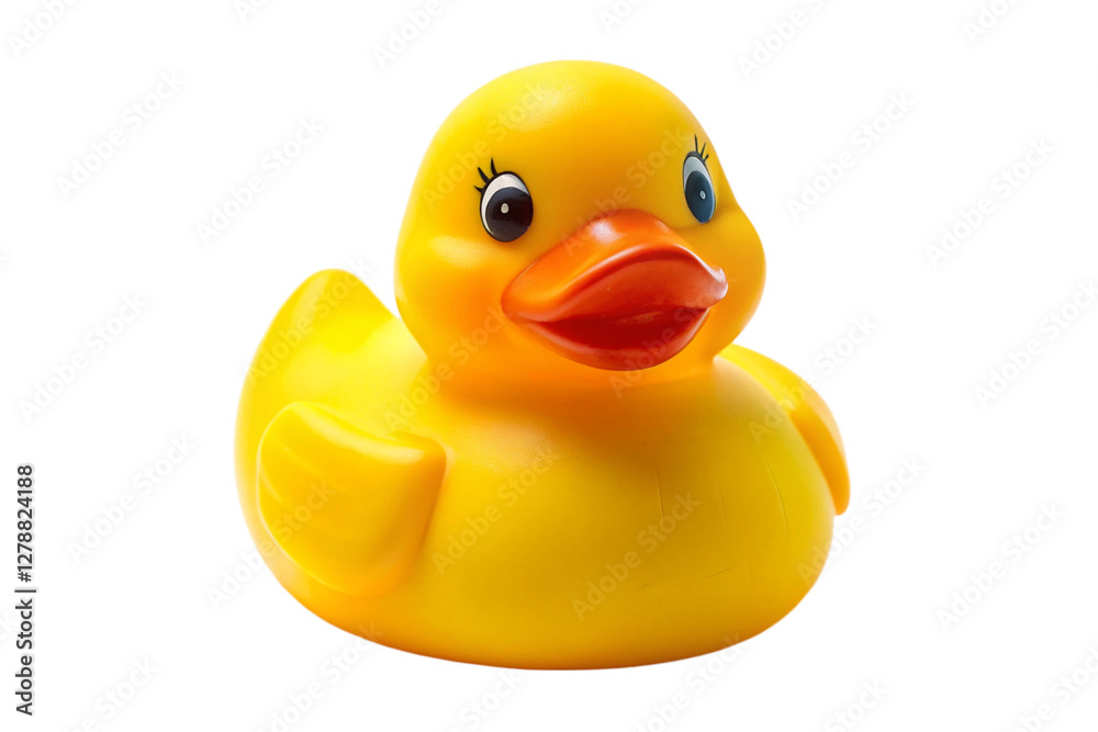 yellow duck toy isolated on transparent background yellow duck toy isolated on transparent background