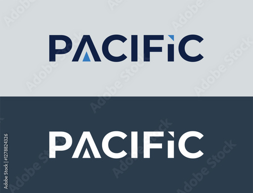 simple pacific logo design vector logo