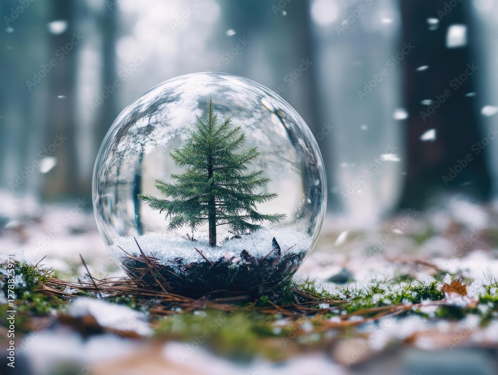Snow Globe With Tree Snow Globe With Tree