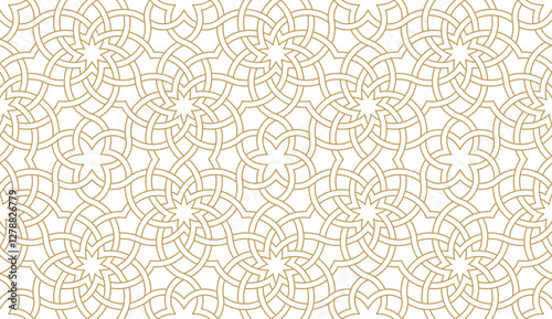 Seamless geometric pattern in authentic arabian style.