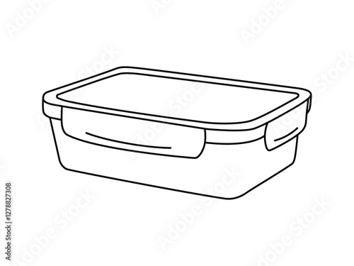 Container for food editable stroke. Vector outline icon isolated on white background