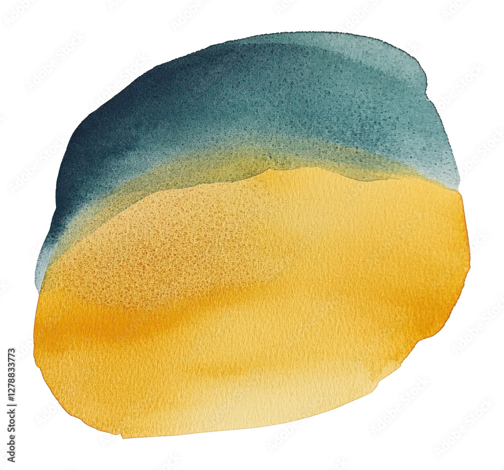 Obraz premium PNG Watercolor abstract shape illustration painting art.
