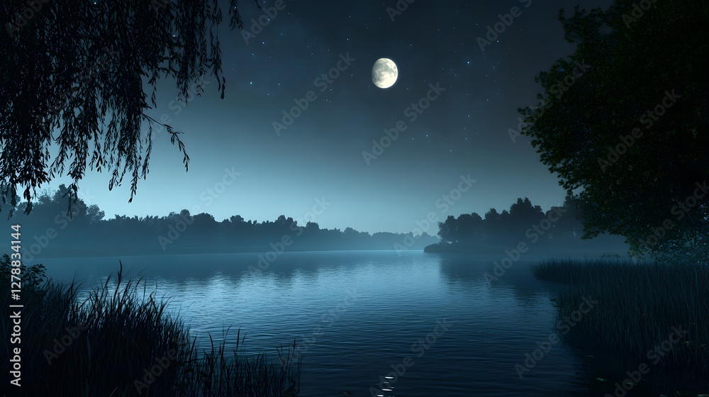 peaceful river quiet and still on a warm summer peaceful river quiet and still on a warm summer