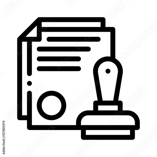 law book line icon