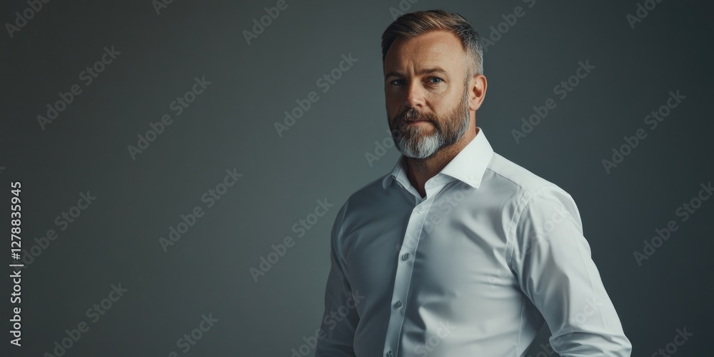Man with Beard Wearing White Shirt Man with Beard Wearing White Shirt
