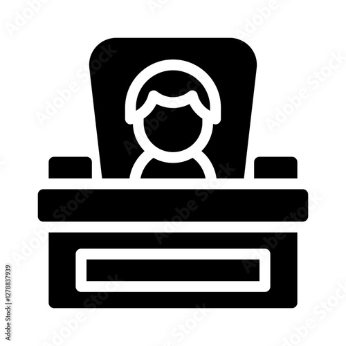 witness stand glyph icon