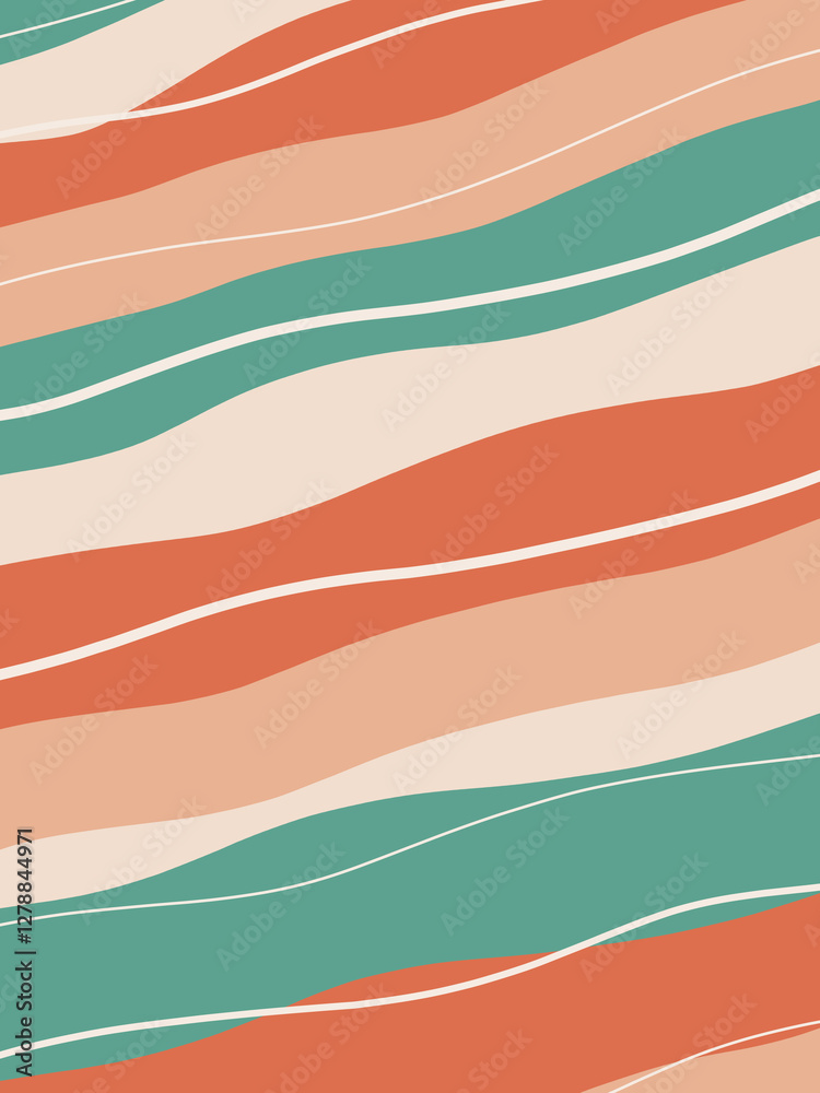 Obraz premium Green brown abstract background. Illustration for banner, poster, card