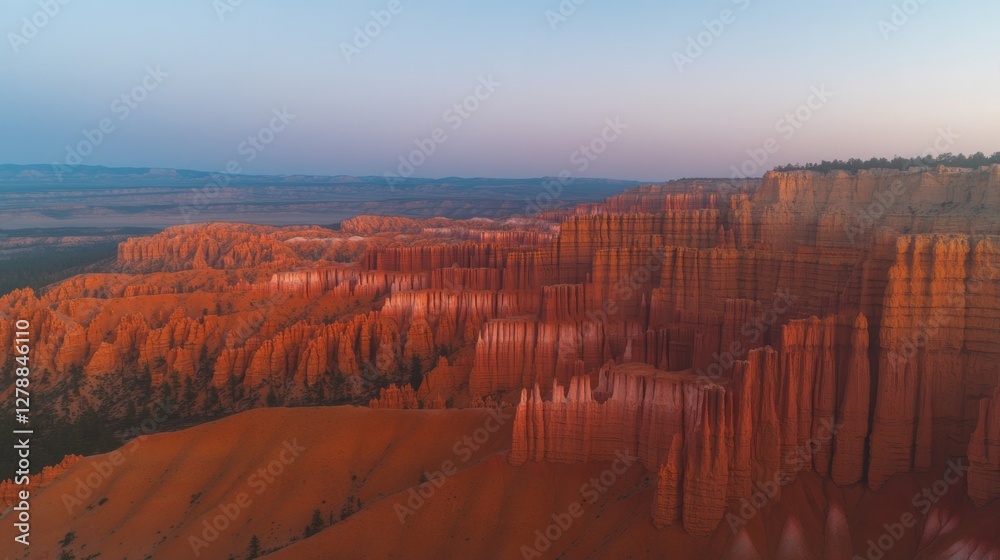 Stunning sunset over vibrant red rock formations creates breatht