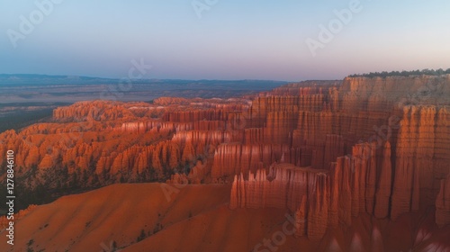 Obraz na płótnie Stunning sunset over vibrant red rock formations creates breatht w salonie