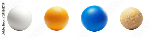 Set of stress ball isolated on transparent background