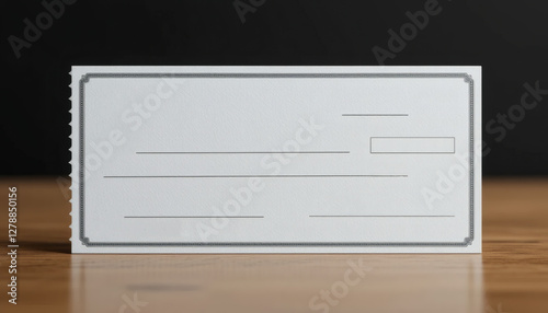 Plain checkbook with no branding, ideal for banking and financial product mockups