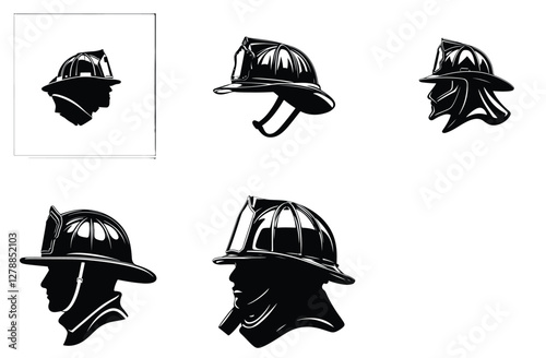 Firefighter, Firefighter helmet, Firefighter silhouette, Helmet, Firefighter gear, Fire department, Fire rescue, Fire station, Firefighter icon, Firefighter emblem, Firefighter badge, Firefighter logo