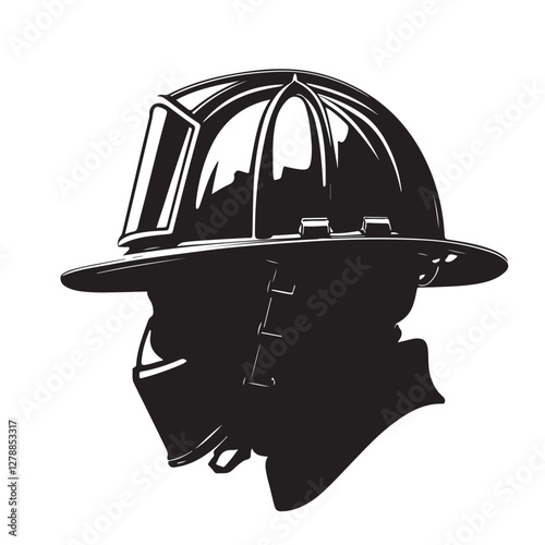 Firefighter, Firefighter helmet, Firefighter silhouette, Helmet, Firefighter gear, Fire department, Fire rescue, Fire station, Firefighter icon, Firefighter emblem, Firefighter badge, Firefighter logo