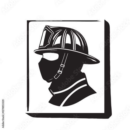 Firefighter, Firefighter helmet, Firefighter silhouette, Helmet, Firefighter gear, Fire department, Fire rescue, Fire station, Firefighter icon, Firefighter emblem, Firefighter badge, Firefighter logo