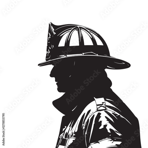 Firefighter, Firefighter helmet, Firefighter silhouette, Helmet, Firefighter gear, Fire department, Fire rescue, Fire station, Firefighter icon, Firefighter emblem, Firefighter badge, Firefighter logo