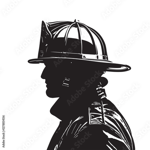 Firefighter, Firefighter helmet, Firefighter silhouette, Helmet, Firefighter gear, Fire department, Fire rescue, Fire station, Firefighter icon, Firefighter emblem, Firefighter badge, Firefighter logo