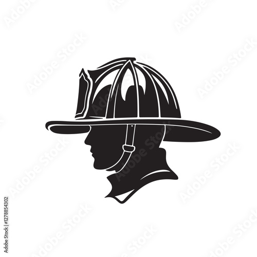 Firefighter, Firefighter helmet, Firefighter silhouette, Helmet, Firefighter gear, Fire department, Fire rescue, Fire station, Firefighter icon, Firefighter emblem, Firefighter badge, Firefighter logo