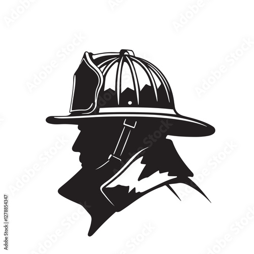 Firefighter, Firefighter helmet, Firefighter silhouette, Helmet, Firefighter gear, Fire department, Fire rescue, Fire station, Firefighter icon, Firefighter emblem, Firefighter badge, Firefighter logo