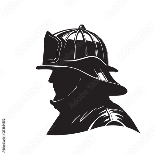 Firefighter, Firefighter helmet, Firefighter silhouette, Helmet, Firefighter gear, Fire department, Fire rescue, Fire station, Firefighter icon, Firefighter emblem, Firefighter badge, Firefighter logo