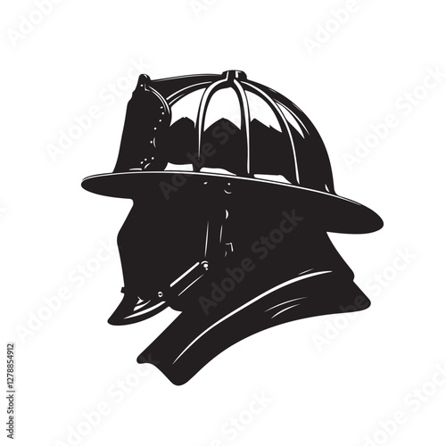 Firefighter, Firefighter helmet, Firefighter silhouette, Helmet, Firefighter gear, Fire department, Fire rescue, Fire station, Firefighter icon, Firefighter emblem, Firefighter badge, Firefighter logo