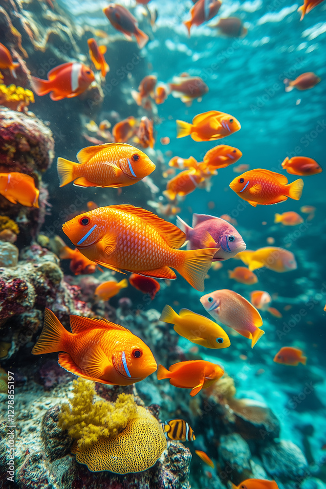 coral reef with fish coral reef with fish