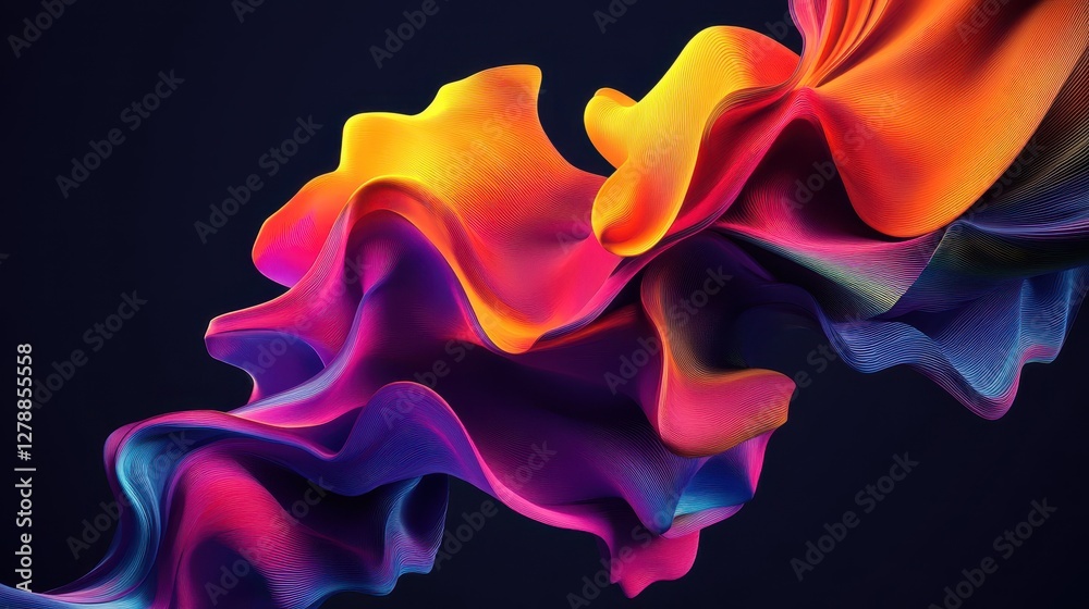 Obraz premium An abstract 3D render featuring geometric blocks on a dark background.