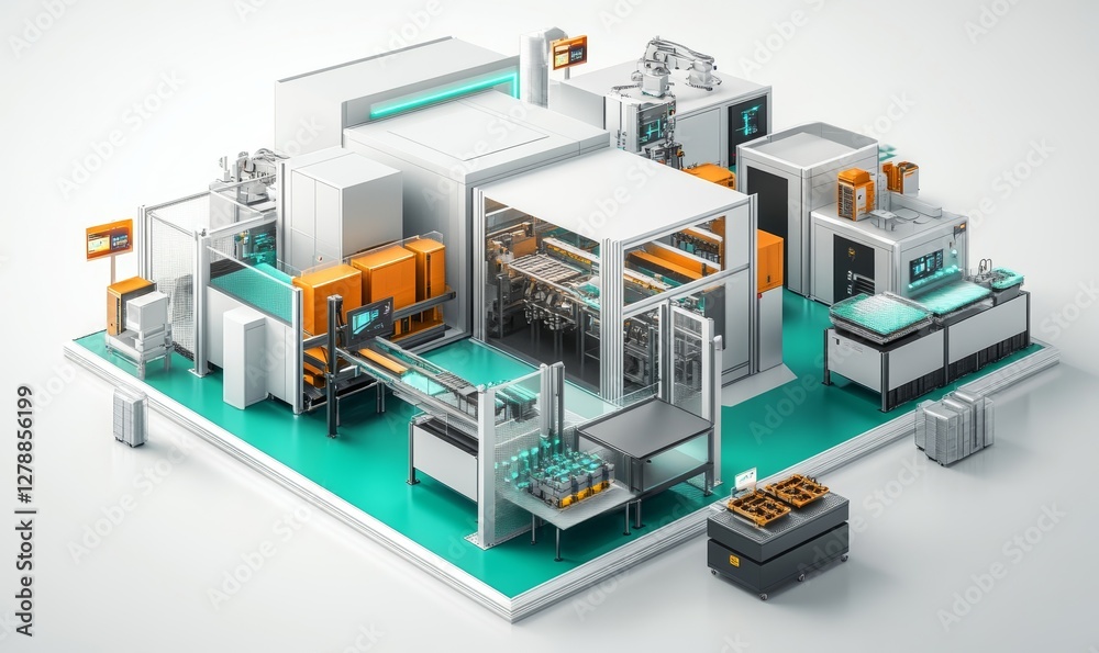 Intelligent Robotic Assembly Line: AI Vision Monitors Advanced Manufacturing Processes Intelligent Robotic Assembly Line: AI Vision Monitors Advanced Manufacturing Processes
