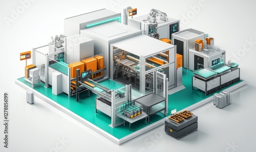 Intelligent Robotic Assembly Line: AI Vision Monitors Advanced Manufacturing Processes