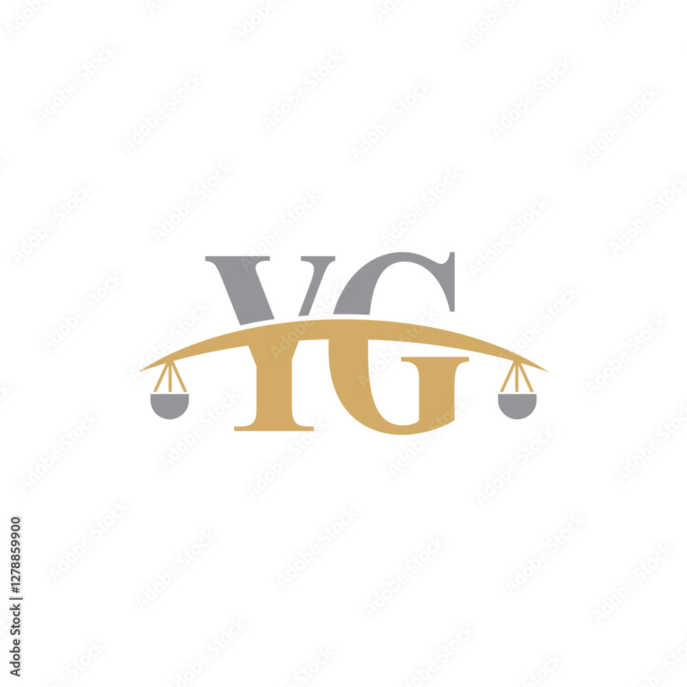 Letters Y and G With Scale Logo Vector Letters Y and G With Scale Logo Vector