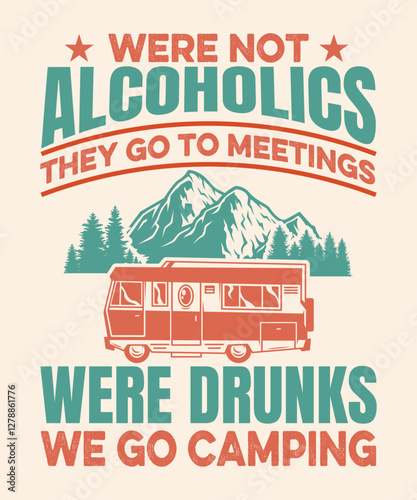 Hiking Tshirt Design Vector Illustration